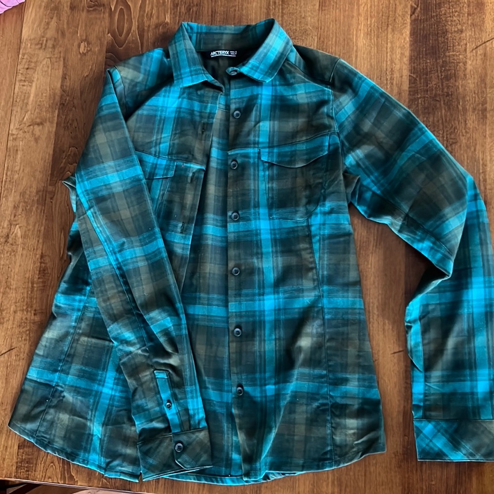 Green/Teal Brown Flannel